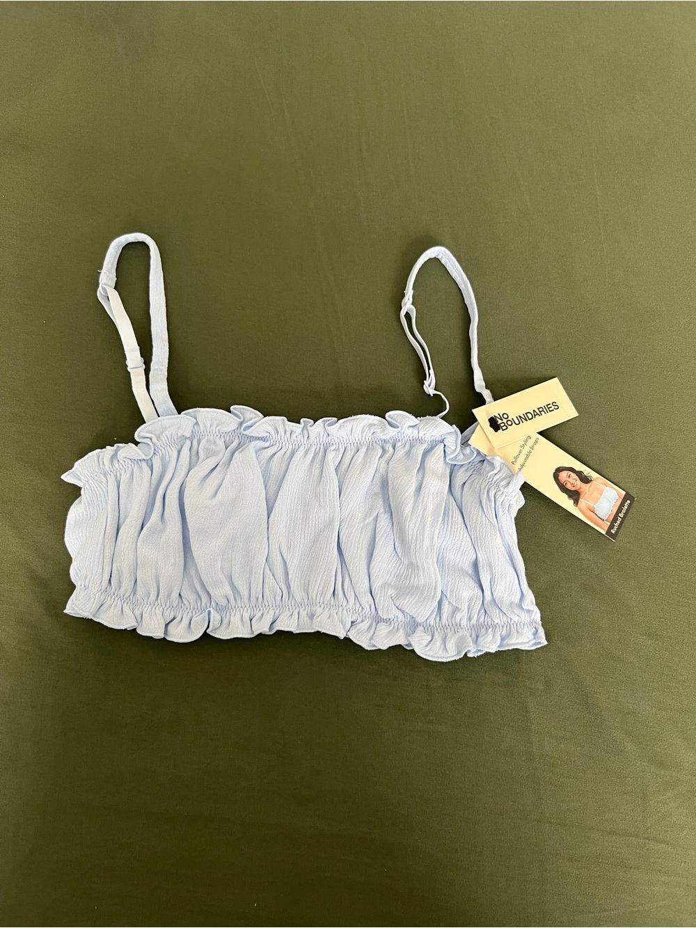 Light Blue Ruched Bralette Size M